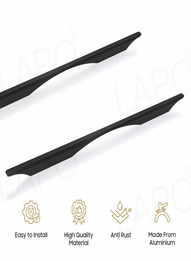 LAPO 2 Piece Cabinet Handles for Drawer, Pulls for Almirah, 24 Inch Black Window Drawer for Kitchen, Wardrobe, Cupboard Furniture’s (Black Finish, 3 Years Warranty) - Image 3